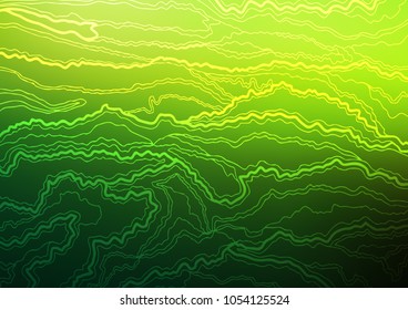 Light Green vector indian curved template. Blurred decorative design in Indian style with Zen tangles. The pattern can be used for wallpapers and coloring books.