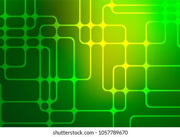 Light Green vector indian curved background. Colorful abstract illustration with lines in Asian style. The completely new template can be used for your brand book.