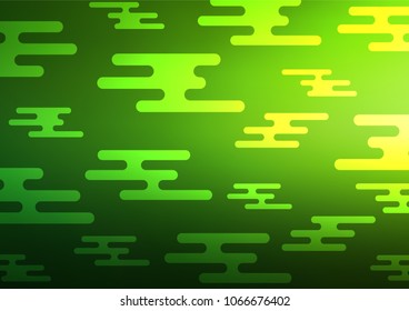 Light Green vector indian curved template. Sketchy hand drawn doodles on blurred background. Brand-new style for your business design.