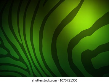 Light Green vector indian curved pattern. Modern geometrical abstract illustration with doodles. Brand-new style for your business design.