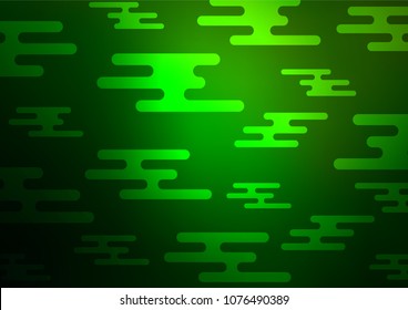 Light Green vector indian curved template. Blurred decorative design in Indian style with Zen tangles. The pattern can be used for heads of websites and designs.