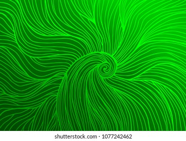 Light Green vector indian curved texture. Creative illustration in blurred style with doodles and Zen tangles. The template can be used as a background for cell phones.