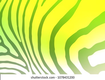 Light Green vector indian curved template. Colorful illustration in abstract style with doodles and Zen tangles. Hand painted design for web, wrapping, wallpaper.