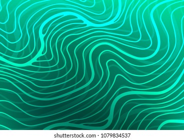 Light Green vector indian curved background. Creative illustration in blurred style with doodles and Zen tangles. Hand painted design for web, wrapping, wallpaper.