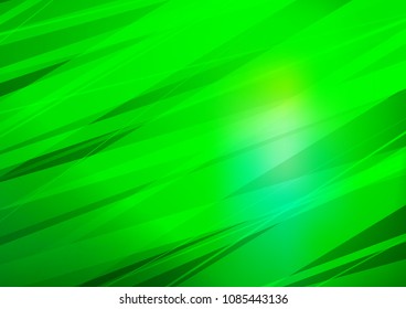 Light Green vector indian curved template. Geometric doodle illustration in Origami style with gradient. Brand new design for your business.