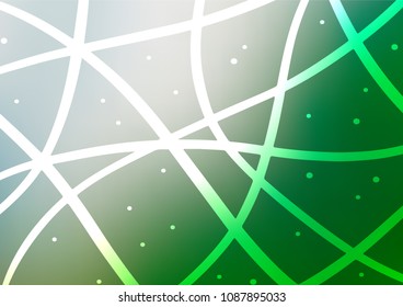 Light Green vector indian curved template. Sketchy hand drawn doodles on blurred background. The elegant pattern can be used as a part of a brand book.