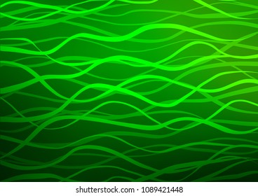 Light Green vector indian curved texture. Colorful illustration in abstract style with doodles and Zen tangles. A completely new template for your business design.