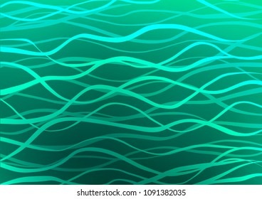Light Green vector indian curved pattern. Modern geometrical abstract illustration with doodles. A new texture for your design.