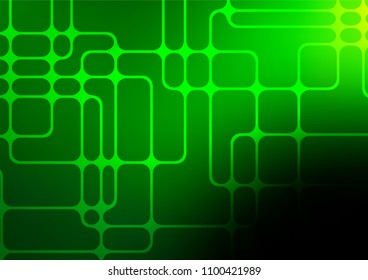 Light Green vector indian curved template. A completely new color illustration in doodle style. Brand-new design for your business.
