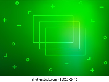 Light Green vector indian curved pattern. Glitter abstract illustration with doodles and Zen tangles. The pattern can be used for heads of websites and designs.