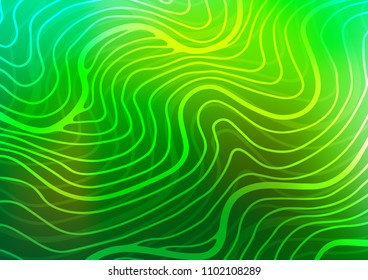 Light Green vector indian curved background. Decorative shining illustration with doodles on abstract template. The completely new template can be used for your brand book.