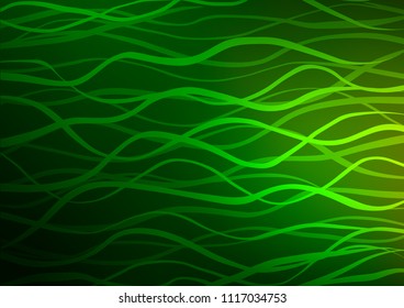 Light Green vector indian curved pattern. Geometric doodle illustration in Origami style with gradient. The doodle design can be used for your web site.