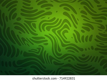 Light Green vector indian curved texture. Modern geometrical abstract illustration with doodles. The doodle design can be used for your web site.