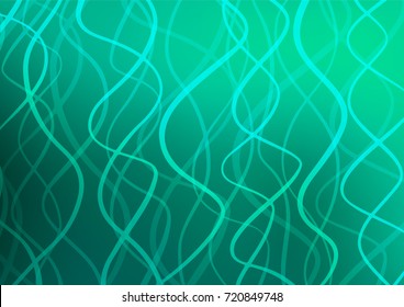 Light Green vector indian curved background. Glitter abstract illustration with doodles and Zen tangles. Hand painted design for web, leaflet, textile.