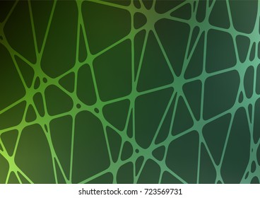 Light Green vector indian curved pattern. Blurred decorative design in Indian style with Zen tangles. The template can be used as a background for cell phones.