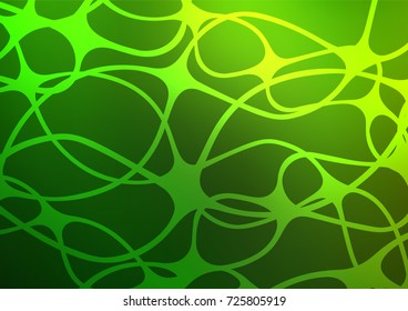 Light Green vector indian curved pattern. Geometric doodle illustration in Origami style with gradient. Hand painted design for web, wrapping, wallpaper.