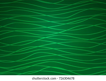 Light Green vector indian curved texture. Glitter abstract illustration with doodles and Zen tangles. The elegant pattern can be used as a part of a brand book.