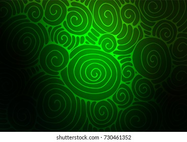 Light Green vector indian curved pattern. Modern geometrical abstract illustration with doodles. The completely new template can be used for your brand book.