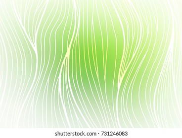 Light Green vector indian curved template. Doodles on blurred abstract background with gradient. The pattern can be used for wallpapers and coloring books.