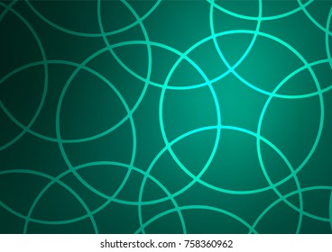 Light Green vector indian curved background. Colorful illustration in abstract style with doodles and Zen tangles. The textured pattern can be used for website.