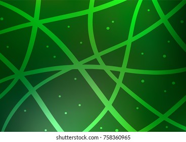 Light Green vector indian curved texture. Geometric doodle illustration in Origami style with gradient. Brand-new design for your business.