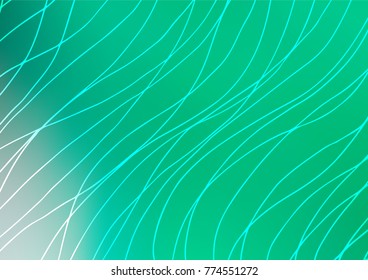 Light Green vector indian curved template. Sketchy hand drawn doodles on blurred background. Brand-new design for your business.