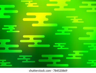 Light Green vector indian curved background. An elegant bright illustration with lines in Natural style. A new texture for your design.