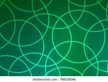 Light Green vector indian curved pattern. Colorful illustration in abstract style with doodles and Zen tangles. Brand-new style for your business design.