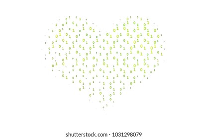 Light Green vector layout with algebra elements. Illustration with Numeral symbols on abstract template. The pattern can be used as ads, poster, banner for books.