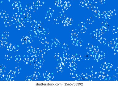 Light Green vector layout with algebra elements. Modern geometrical illustration with numerals. Pattern for posters, banners of math books.