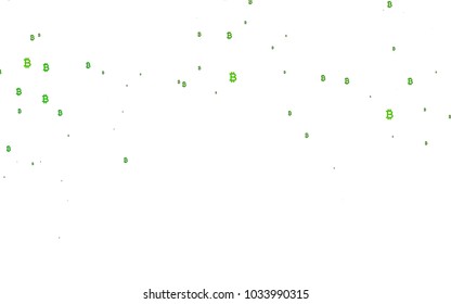 Light Green vector layout with banking symbols. Modern abstract illustration with symbols of digital money. The pattern can be used for financial, investment websites.