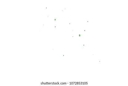 Light Green vector layout with banking symbols. Shining colored illustration with Bitcoin signs, BTC. Best design for your ad, poster, banner of BTC money.