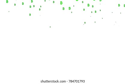 Light Green vector layout with banking symbols. Modern abstract illustration with symbols of digital money. The pattern can be used as ads, poster, banner for payments.