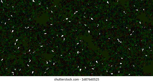 Leichte Grüne Vektorillustration mit schönen Schneeflocken. Farbenreiche Illustration mit Schneeelementen im Weihnachtsstil. Neuer Hintergrund.