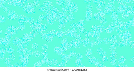 Light Green vector layout with beautiful snowflakes. Simple abstract illustration with ice, snow, snowflakes. Xmas design for business.