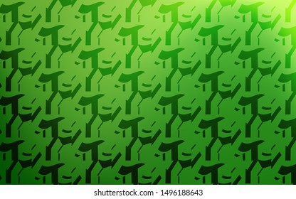 Light Green vector layout with bent lines. Colorful abstract illustration with gradient lines. Template for cell phone screens.