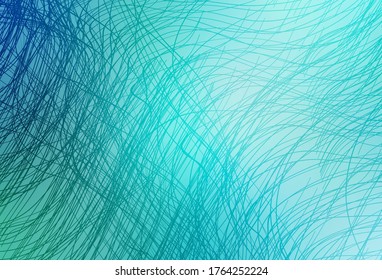 Hellgrünes Vektorlayout mit verbogenen Linien. Eine abstrakte Zirkumflex-Illustration mit Farbverlauf-Effekt. Muster für Ihr Design.