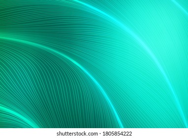 Light Green vector layout with bent lines. Smart illustration in abstract style with gradient lines.  Brand new design for your ad.
