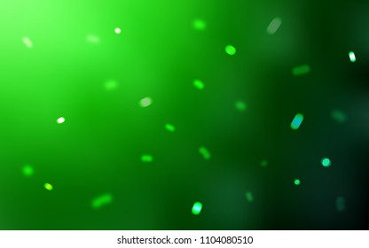 Light Green vector layout with bright snowflakes. Shining colored illustration with snow in christmas style. The pattern can be used for year new  websites.