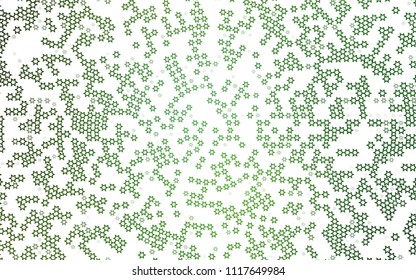 Light Green vector layout with bright stars. Glitter abstract illustration with colored stars. The pattern can be used for wrapping gifts.