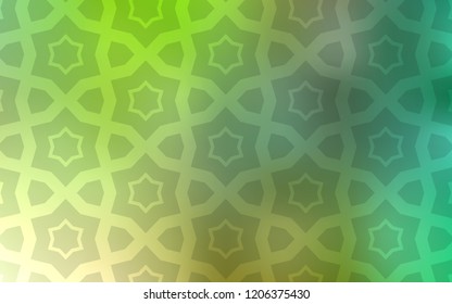 Light Green vector layout with bright stars. Decorative illustration with stars on abstract template. Best design for your ad, poster, banner.
