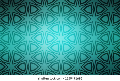 Light Green vector layout with bright stars. Stars on blurred abstract background with gradient. Best design for your ad, poster, banner.