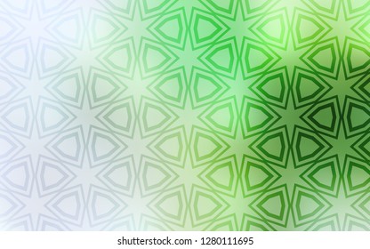Light Green vector layout with bright stars. Glitter abstract illustration with colored stars. Pattern for websites, landing pages.