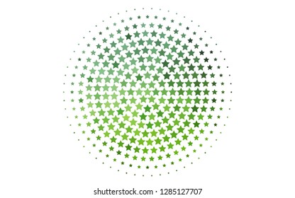 Light Green vector layout with bright stars. Modern geometrical abstract illustration with stars. Smart design for your business advert.