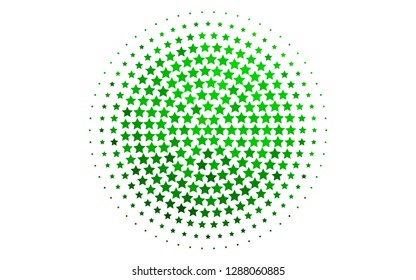 Light Green vector layout with bright stars. Stars on blurred abstract background with gradient. The pattern can be used for wrapping gifts.