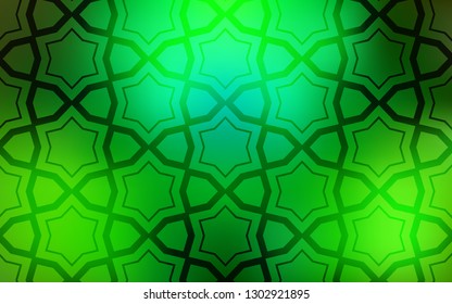 Light Green vector layout with bright stars. Modern geometrical abstract illustration with stars. Pattern for wrapping gifts.