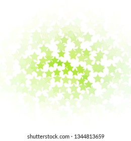 Light Green vector layout with bright stars. Decorative illustration with stars on abstract template. Design for your business promotion.