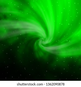 Light Green vector layout with bright stars. Shining colorful illustration with small and big stars. Best design for your ad, poster, banner.