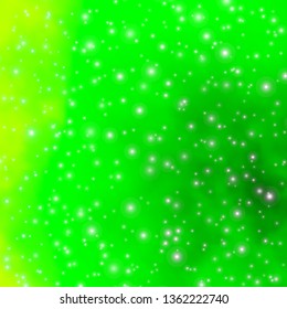 Light Green vector layout with bright stars. Colorful illustration in abstract style with gradient stars. Pattern for wrapping gifts.