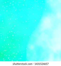 Light Green vector layout with bright stars. Shining colorful illustration with small and big stars. Theme for cell phones.